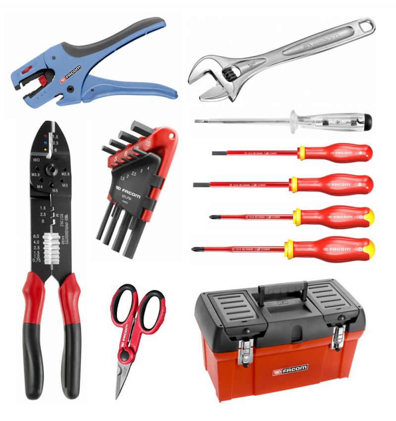 Composición de electricista 20 herramientas facom